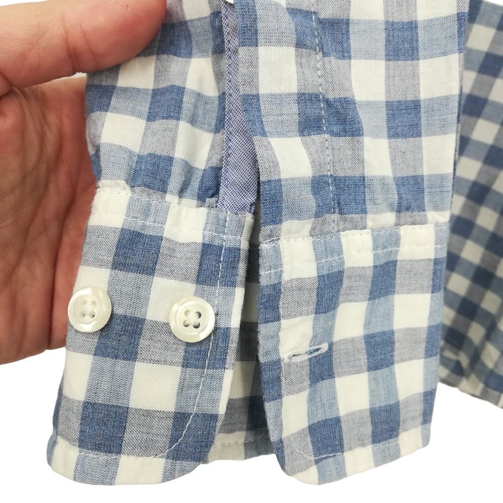Bonobos Slim Fit Stretch Plaid Button Down Shirt Size S Blue White Gingham - Picture 5 of 10